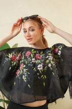 Load image into Gallery viewer, Vinta Hand-Painted Silk Top
