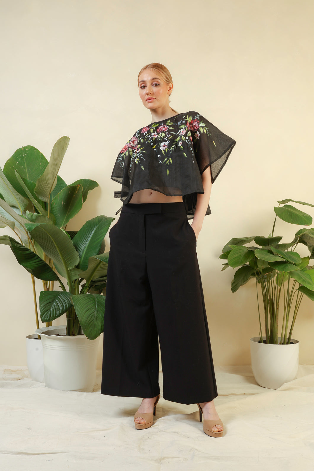 Vinta Hand-Painted Silk Top
